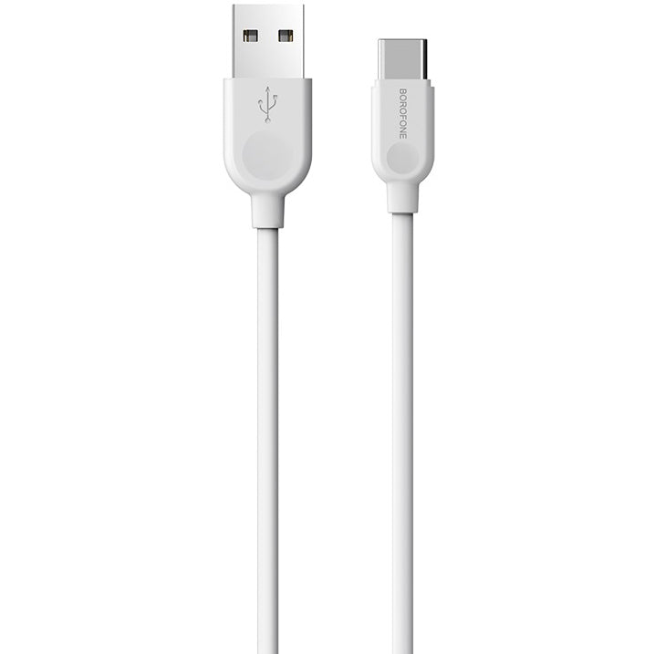 Data and Charging Cable USB-A - USB-C Borofone BX14 LinkJet, 18W, 1m, White