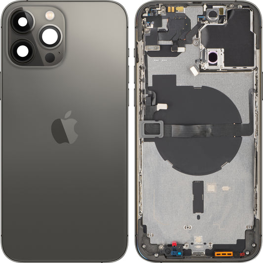 Apple iPhone 13 Pro Max Battery Cover, With Half Case, Black (Graphite), Swap 