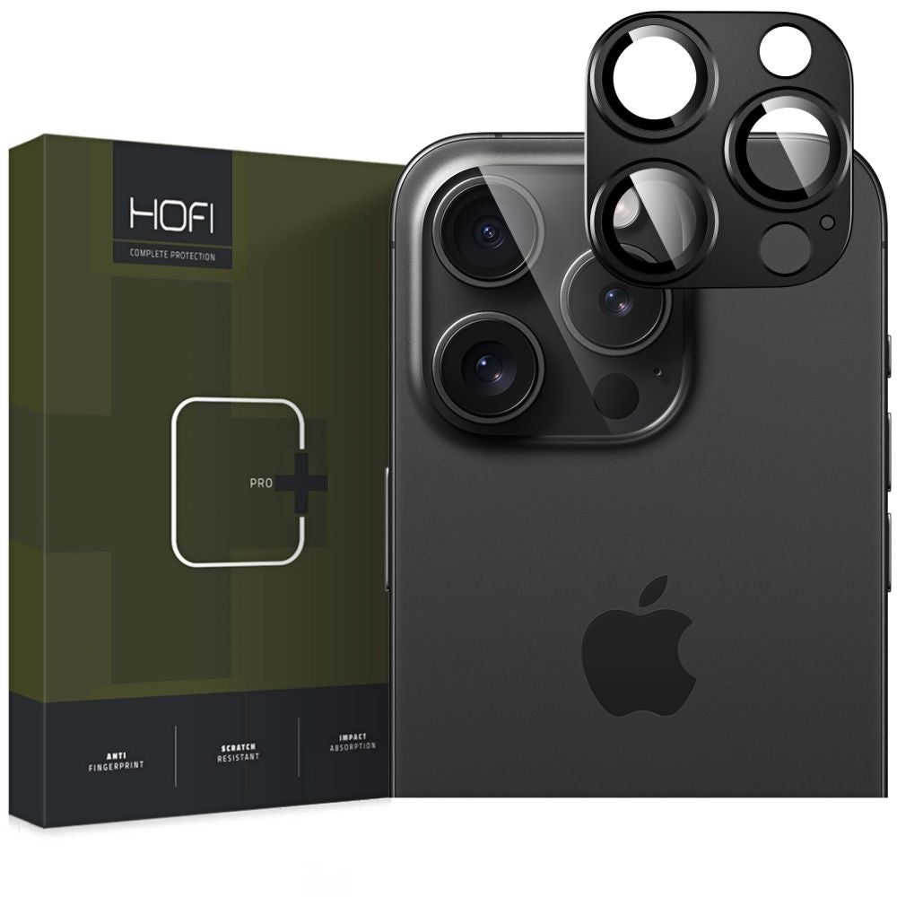 Protective Camera Back Cover HOFI Fullcam for Apple iPhone 16 Pro Max / 16 Pro, Glass Protected, Black