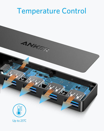 Anker USB Hub, 4 x USB-A 3.0, Black A7516016 