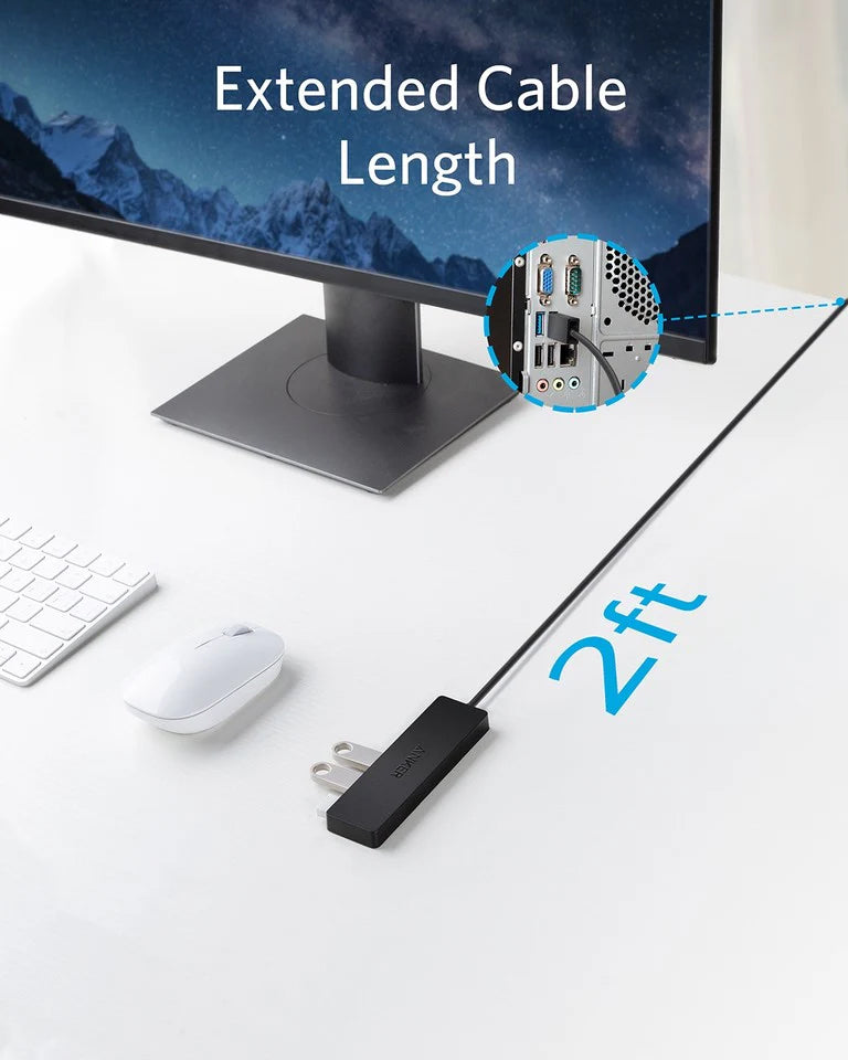 Anker USB Hub, 4 x USB-A 3.0, Black A7516016 